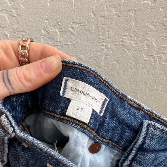 Madewell Medium Blue Wash Slim Demi Boot Jeans - Picture 9 of 9